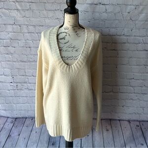 NWT_Open Edit_Oversize V-Neck Sweater